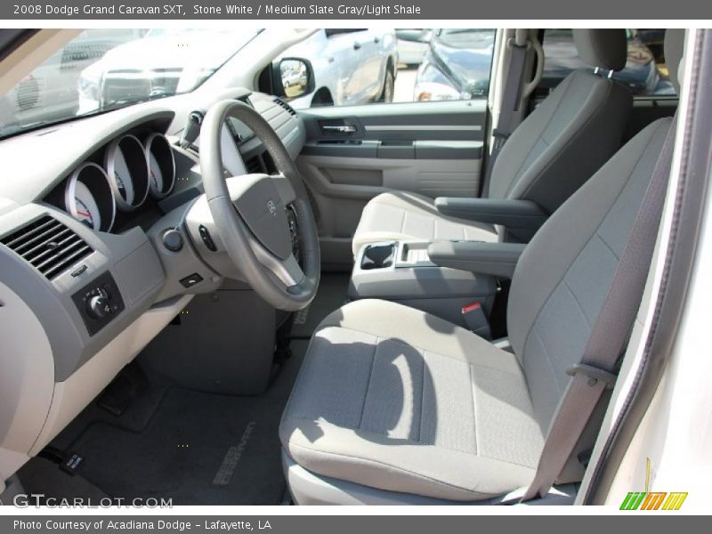 Stone White / Medium Slate Gray/Light Shale 2008 Dodge Grand Caravan SXT