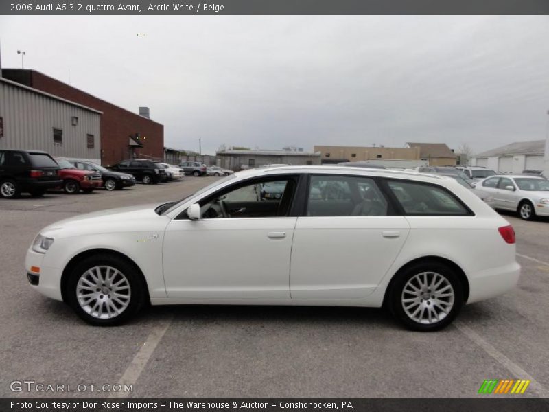 Arctic White / Beige 2006 Audi A6 3.2 quattro Avant