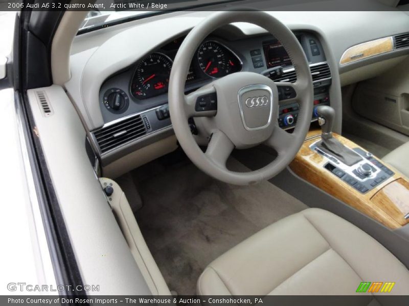 Arctic White / Beige 2006 Audi A6 3.2 quattro Avant