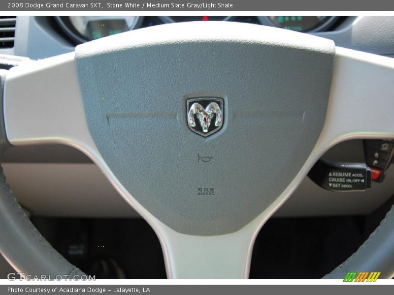 Stone White / Medium Slate Gray/Light Shale 2008 Dodge Grand Caravan SXT