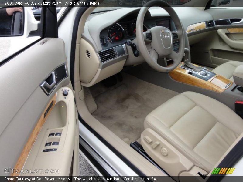 Arctic White / Beige 2006 Audi A6 3.2 quattro Avant