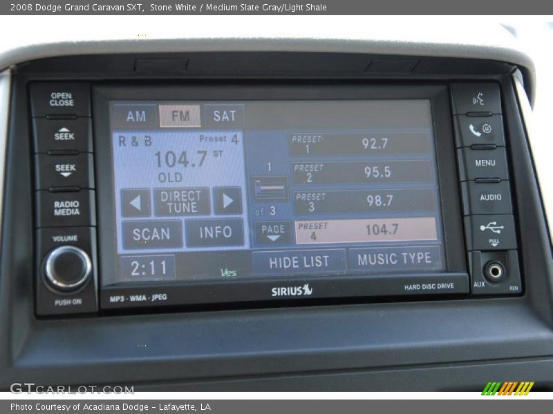 Stone White / Medium Slate Gray/Light Shale 2008 Dodge Grand Caravan SXT