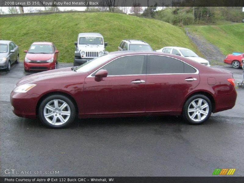 Royal Ruby Red Metallic / Black 2008 Lexus ES 350