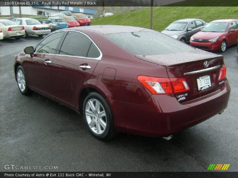 Royal Ruby Red Metallic / Black 2008 Lexus ES 350