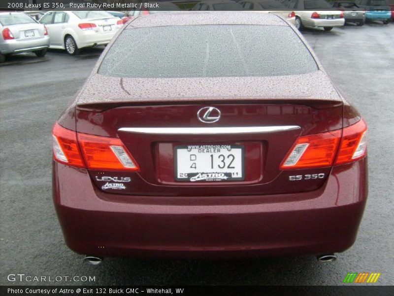 Royal Ruby Red Metallic / Black 2008 Lexus ES 350