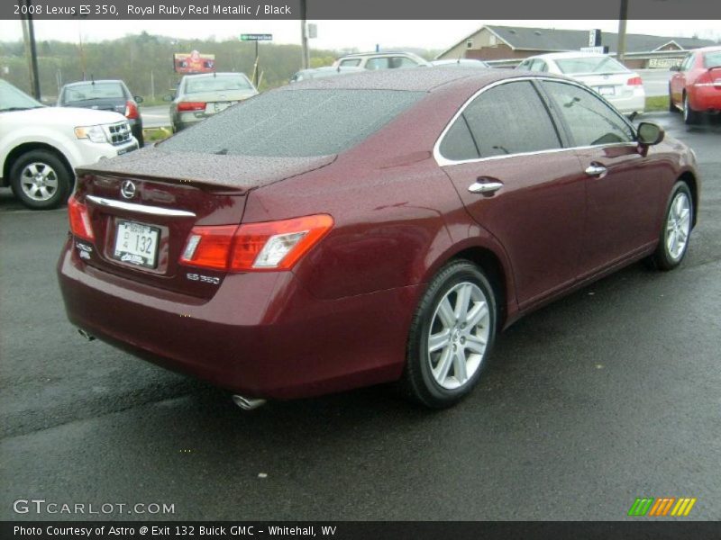 Royal Ruby Red Metallic / Black 2008 Lexus ES 350