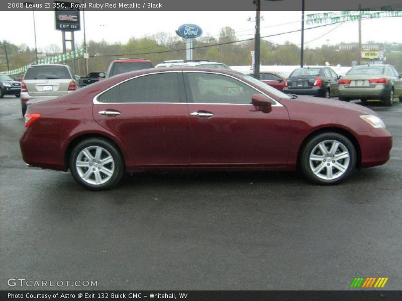 Royal Ruby Red Metallic / Black 2008 Lexus ES 350