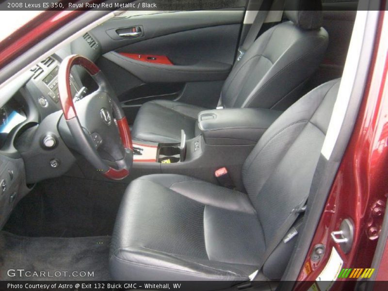 Royal Ruby Red Metallic / Black 2008 Lexus ES 350