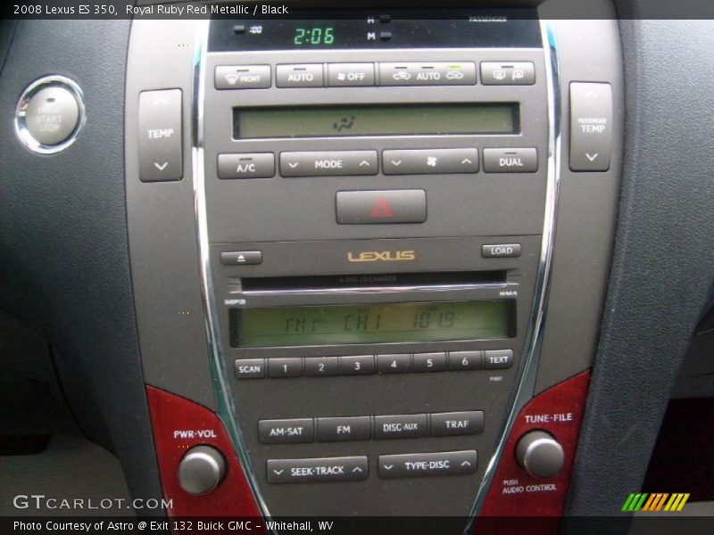 Royal Ruby Red Metallic / Black 2008 Lexus ES 350