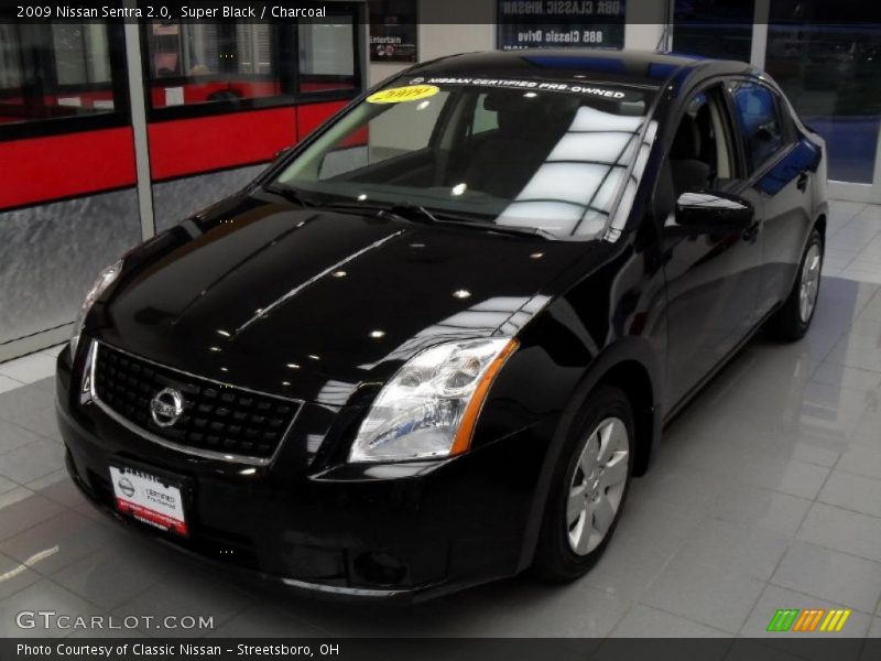 Super Black / Charcoal 2009 Nissan Sentra 2.0