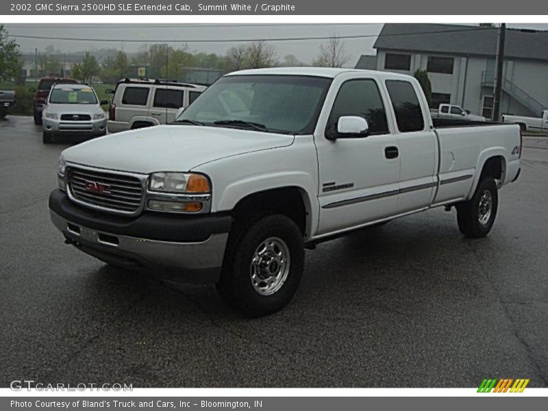 Summit White / Graphite 2002 GMC Sierra 2500HD SLE Extended Cab