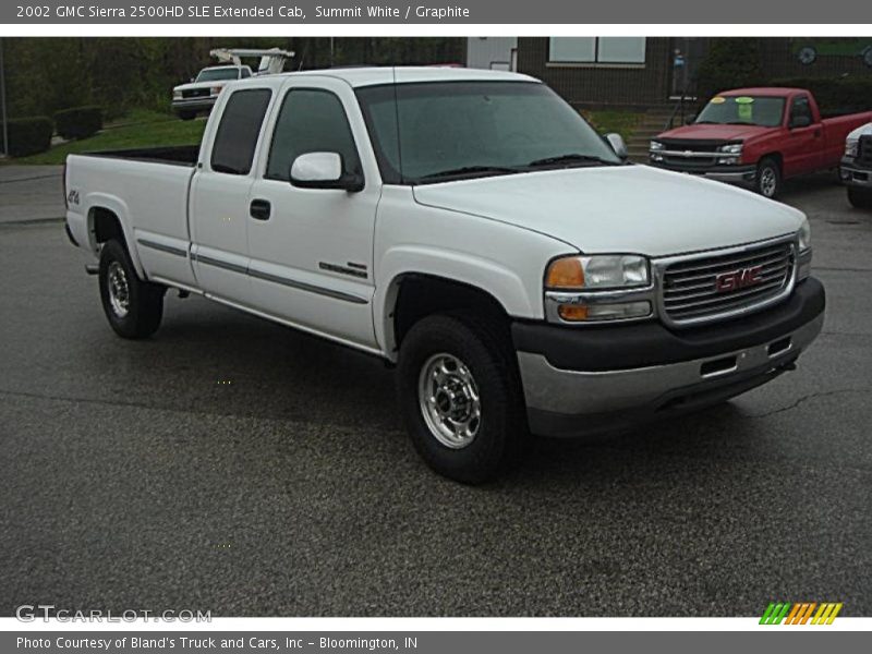 Summit White / Graphite 2002 GMC Sierra 2500HD SLE Extended Cab