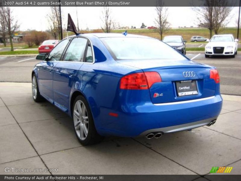Sprint Blue Pearl Effect / Ebony/Silver 2007 Audi S4 4.2 quattro Sedan