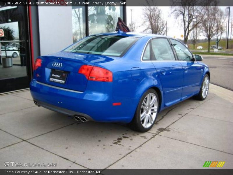 Sprint Blue Pearl Effect / Ebony/Silver 2007 Audi S4 4.2 quattro Sedan