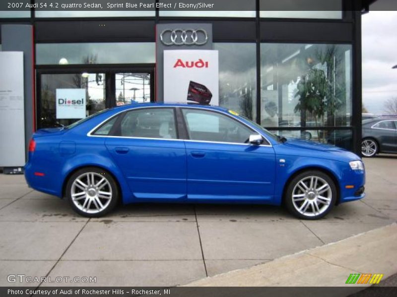 Sprint Blue Pearl Effect / Ebony/Silver 2007 Audi S4 4.2 quattro Sedan