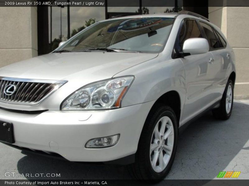 Tungsten Pearl / Light Gray 2009 Lexus RX 350 AWD