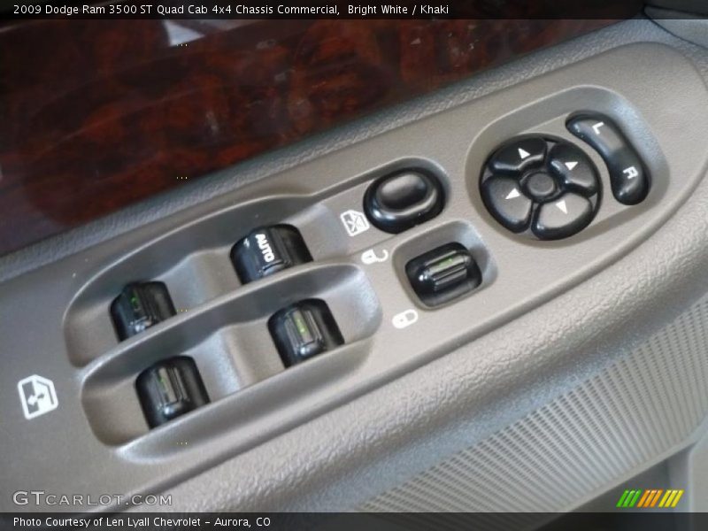 Bright White / Khaki 2009 Dodge Ram 3500 ST Quad Cab 4x4 Chassis Commercial