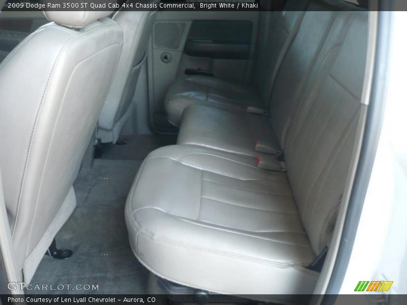Bright White / Khaki 2009 Dodge Ram 3500 ST Quad Cab 4x4 Chassis Commercial