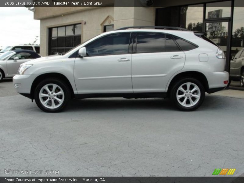 Tungsten Pearl / Light Gray 2009 Lexus RX 350 AWD