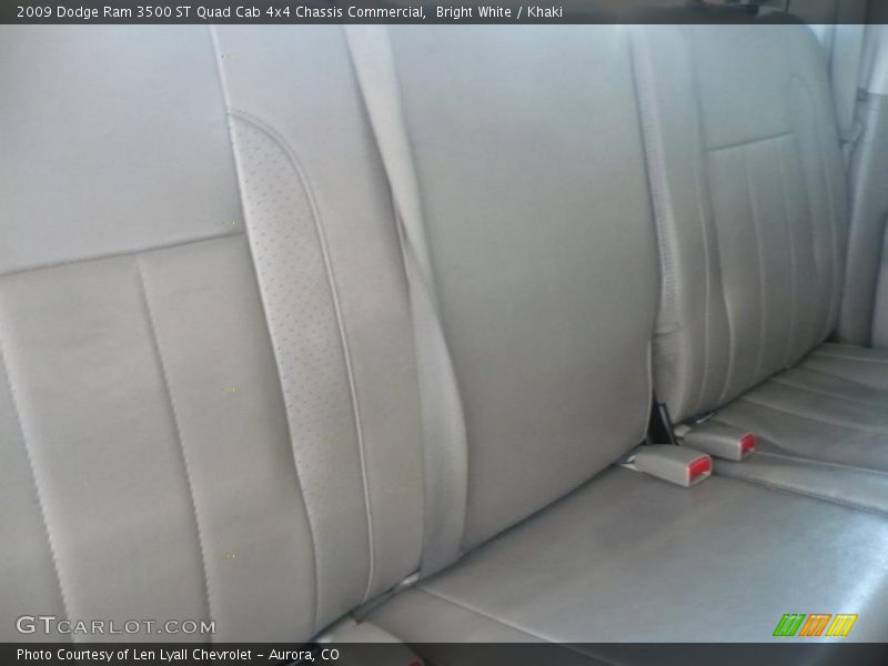 Bright White / Khaki 2009 Dodge Ram 3500 ST Quad Cab 4x4 Chassis Commercial
