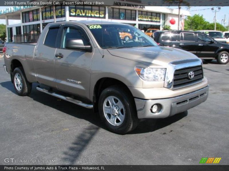 Desert Sand Mica / Black 2008 Toyota Tundra Double Cab