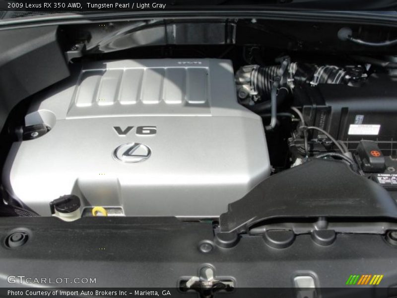 Tungsten Pearl / Light Gray 2009 Lexus RX 350 AWD