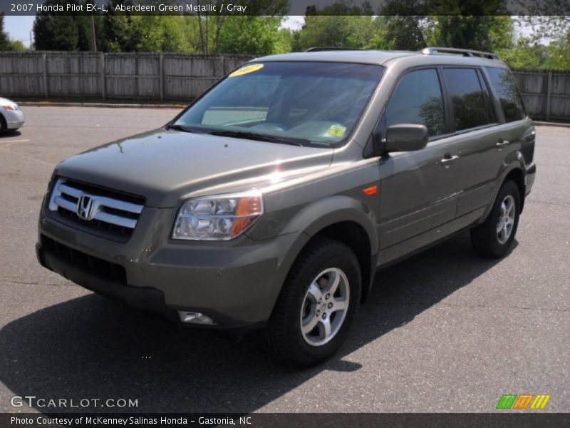 Aberdeen Green Metallic / Gray 2007 Honda Pilot EX-L