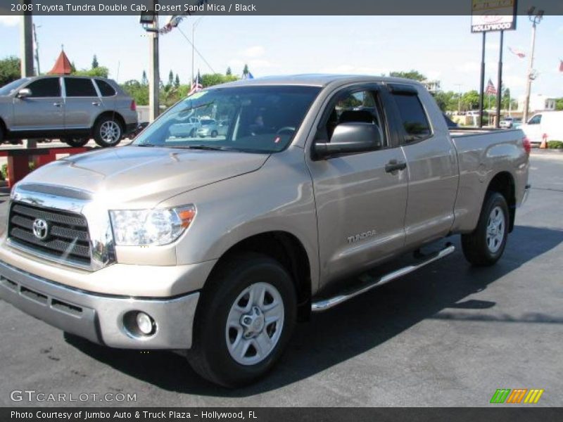 Desert Sand Mica / Black 2008 Toyota Tundra Double Cab