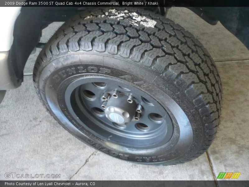 Bright White / Khaki 2009 Dodge Ram 3500 ST Quad Cab 4x4 Chassis Commercial