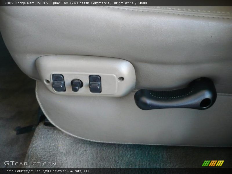 Bright White / Khaki 2009 Dodge Ram 3500 ST Quad Cab 4x4 Chassis Commercial
