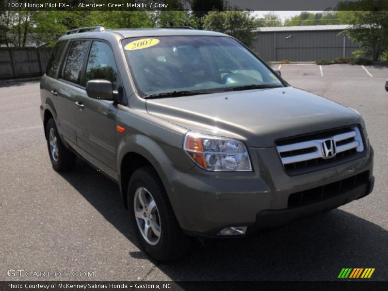 Aberdeen Green Metallic / Gray 2007 Honda Pilot EX-L