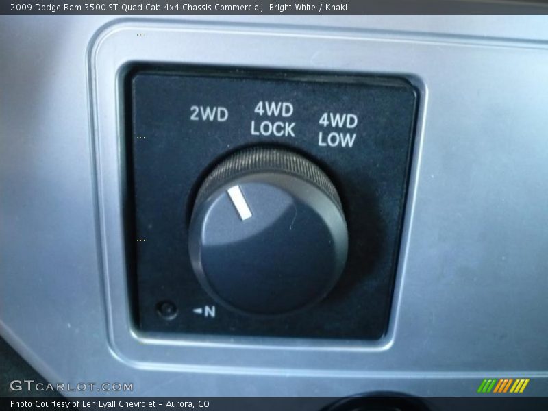 Bright White / Khaki 2009 Dodge Ram 3500 ST Quad Cab 4x4 Chassis Commercial