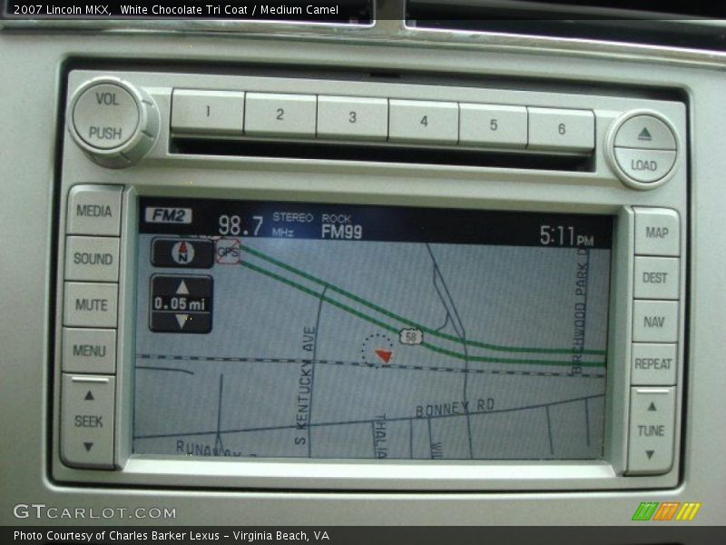 Navigation of 2007 MKX 