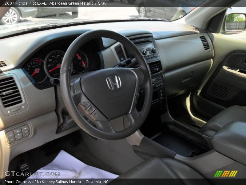 Aberdeen Green Metallic / Gray 2007 Honda Pilot EX-L