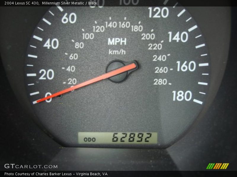 Millennium Silver Metallic / Black 2004 Lexus SC 430