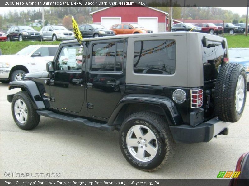 Black / Dark Khaki/Medium Khaki 2008 Jeep Wrangler Unlimited Sahara 4x4