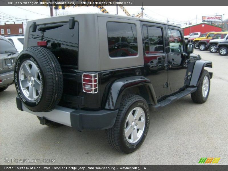 Black / Dark Khaki/Medium Khaki 2008 Jeep Wrangler Unlimited Sahara 4x4