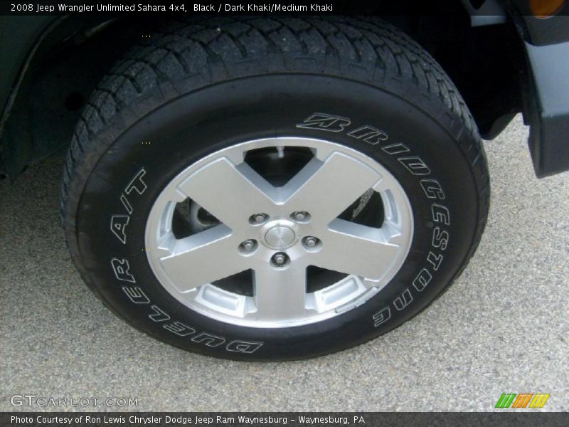 Black / Dark Khaki/Medium Khaki 2008 Jeep Wrangler Unlimited Sahara 4x4