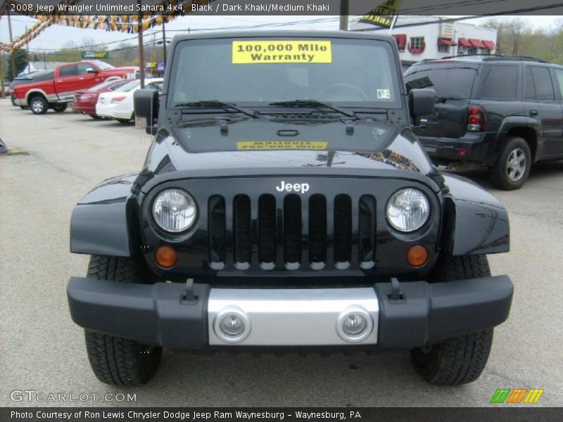 Black / Dark Khaki/Medium Khaki 2008 Jeep Wrangler Unlimited Sahara 4x4