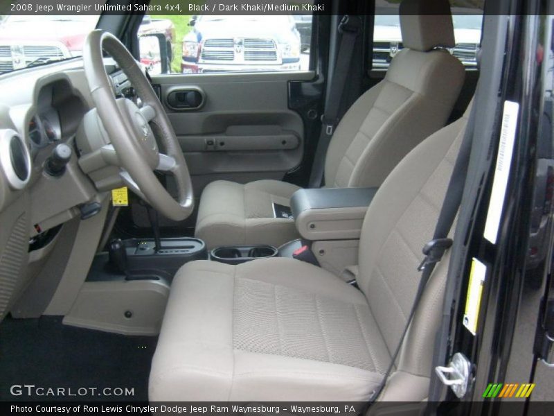 Black / Dark Khaki/Medium Khaki 2008 Jeep Wrangler Unlimited Sahara 4x4