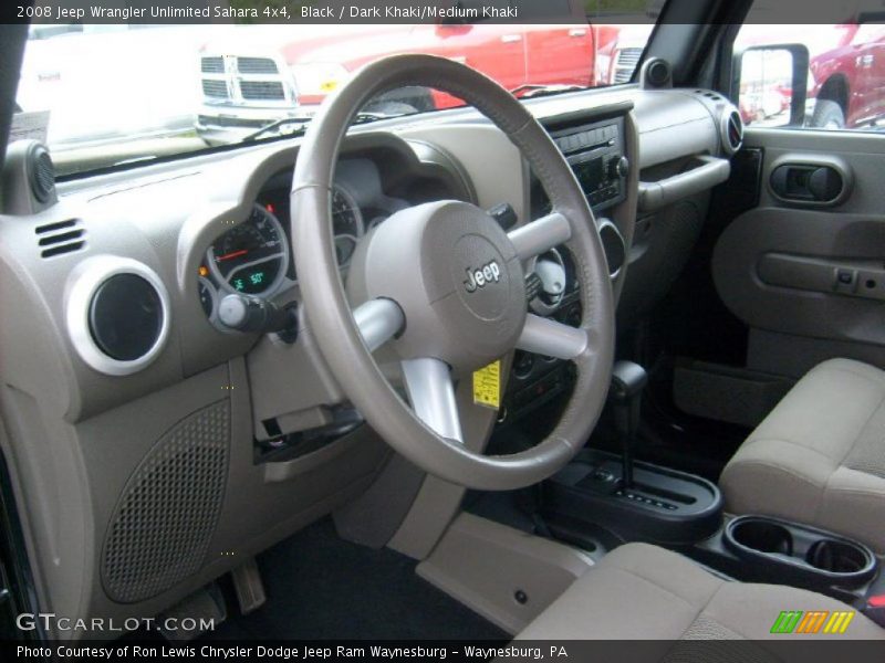 Black / Dark Khaki/Medium Khaki 2008 Jeep Wrangler Unlimited Sahara 4x4