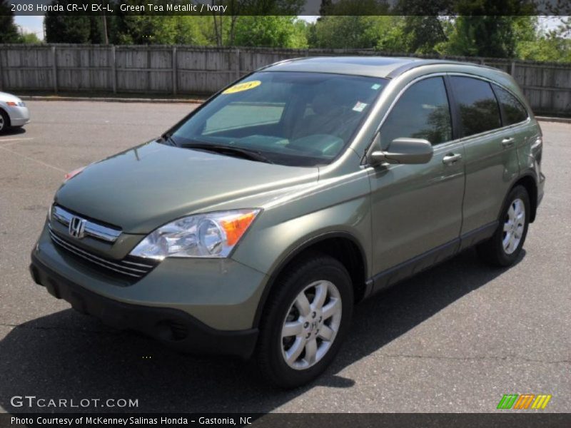 Green Tea Metallic / Ivory 2008 Honda CR-V EX-L