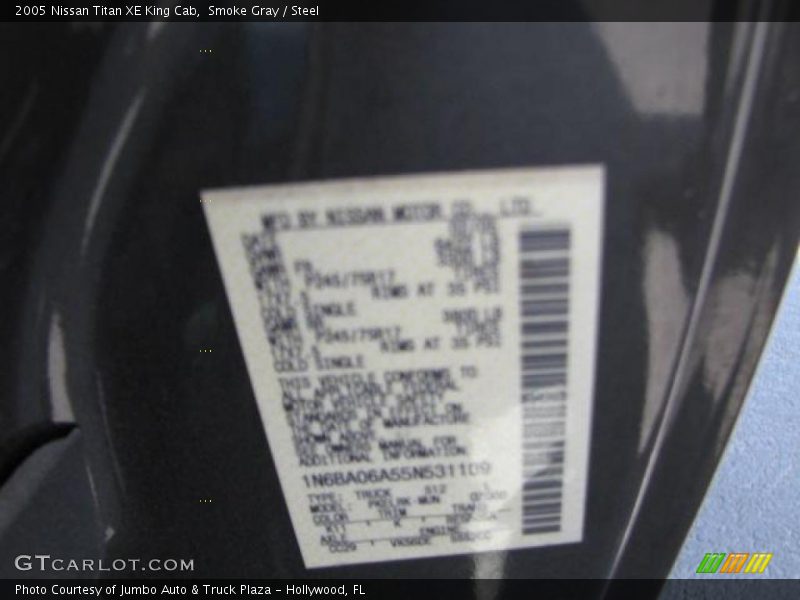 Smoke Gray / Steel 2005 Nissan Titan XE King Cab