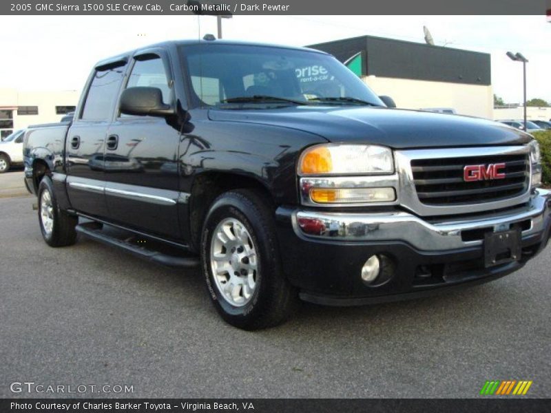 Carbon Metallic / Dark Pewter 2005 GMC Sierra 1500 SLE Crew Cab