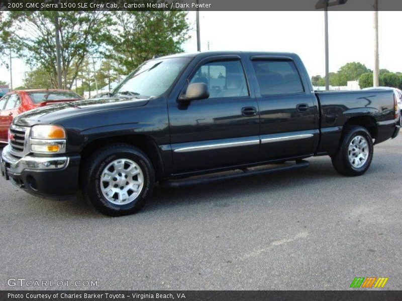 Carbon Metallic / Dark Pewter 2005 GMC Sierra 1500 SLE Crew Cab
