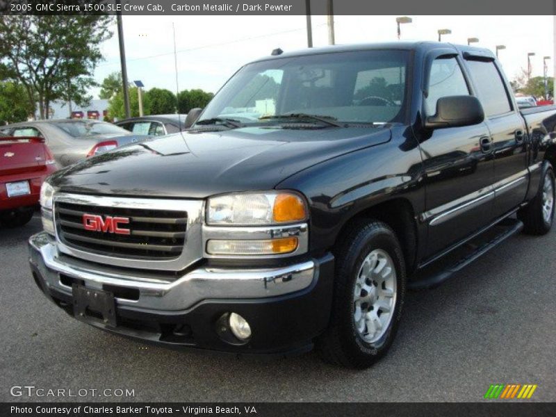 Carbon Metallic / Dark Pewter 2005 GMC Sierra 1500 SLE Crew Cab