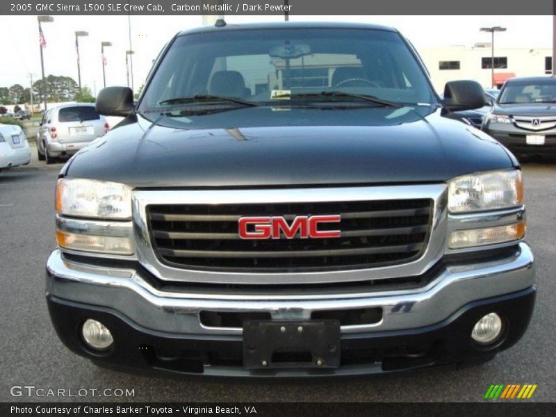 Carbon Metallic / Dark Pewter 2005 GMC Sierra 1500 SLE Crew Cab