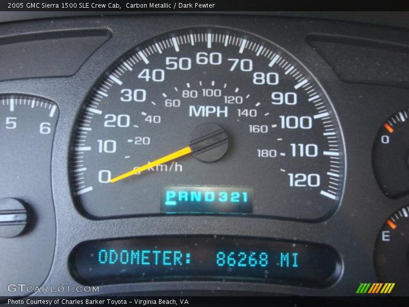 Carbon Metallic / Dark Pewter 2005 GMC Sierra 1500 SLE Crew Cab