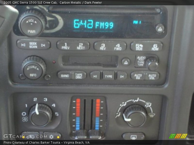 Carbon Metallic / Dark Pewter 2005 GMC Sierra 1500 SLE Crew Cab