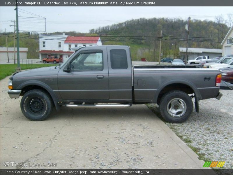 Medium Platinum Metallic / Medium Graphite 1998 Ford Ranger XLT Extended Cab 4x4